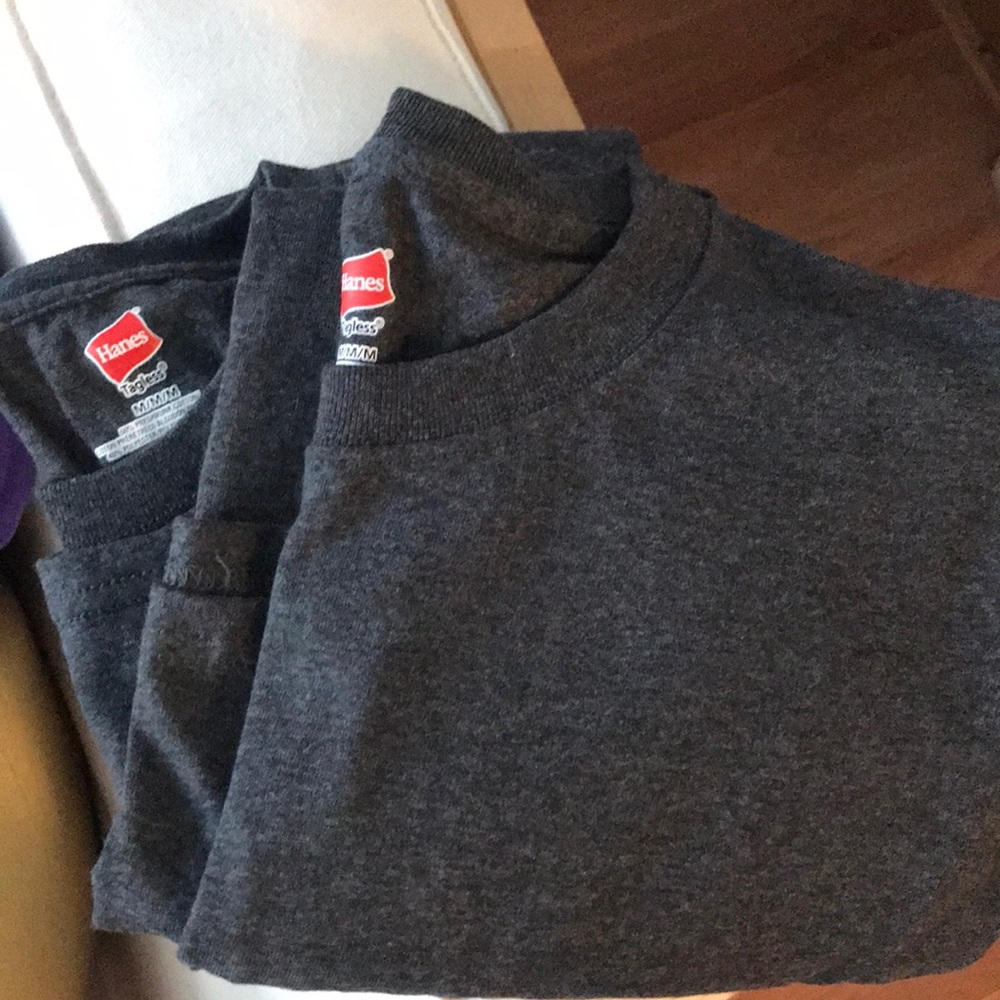 SOLD Two plain gray t-shirts